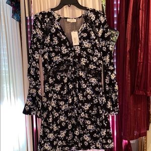 Sugarlips Floral Bell Sleeve Dress